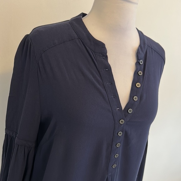 Free People Easy Girl Bell Sleeve Tunic Navy - Picture 6 of 10